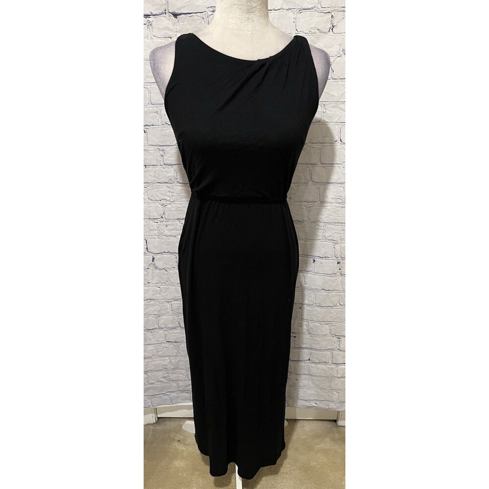 LOFT Black Sleeveless Maxi Dress